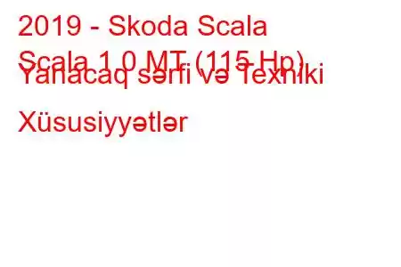 2019 - Skoda Scala
Scala 1.0 MT (115 Hp) Yanacaq sərfi və Texniki Xüsusiyyətlər