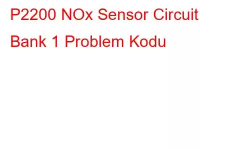 P2200 NOx Sensor Circuit Bank 1 Problem Kodu