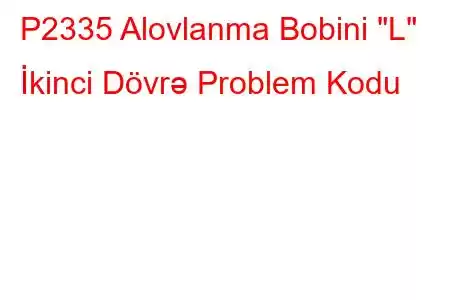 P2335 Alovlanma Bobini 