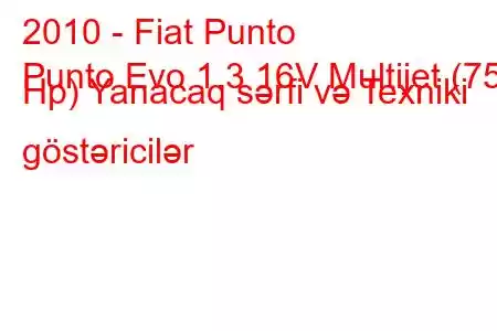 2010 - Fiat Punto
Punto Evo 1.3 16V Multijet (75 Hp) Yanacaq sərfi və Texniki göstəricilər