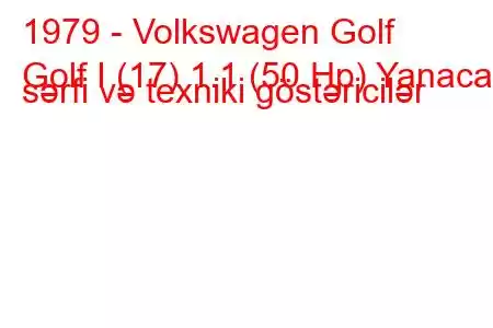 1979 - Volkswagen Golf
Golf I (17) 1.1 (50 Hp) Yanacaq sərfi və texniki göstəricilər