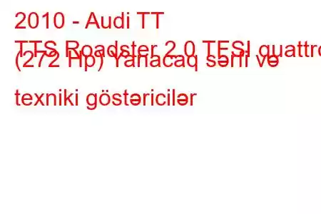 2010 - Audi TT
TTS Roadster 2.0 TFSI quattro (272 Hp) Yanacaq sərfi və texniki göstəricilər