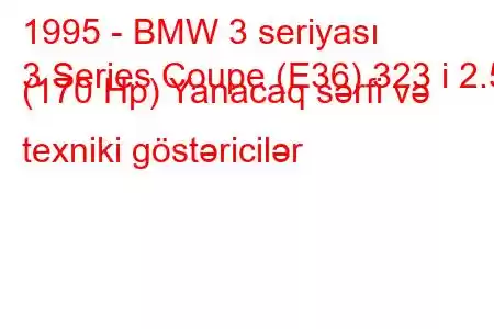 1995 - BMW 3 seriyası
3 Series Coupe (E36) 323 i 2.5 (170 Hp) Yanacaq sərfi və texniki göstəricilər