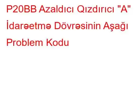 P20BB Azaldıcı Qızdırıcı 