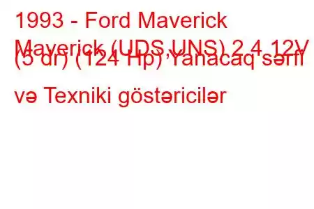 1993 - Ford Maverick
Maverick (UDS,UNS) 2.4 12V (5 dr) (124 Hp) Yanacaq sərfi və Texniki göstəricilər