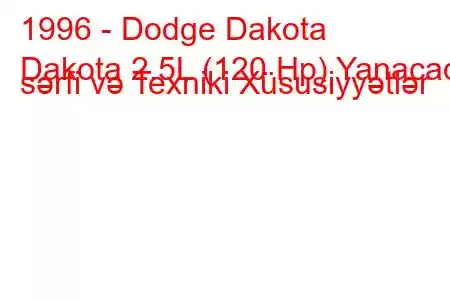 1996 - Dodge Dakota
Dakota 2.5L (120 Hp) Yanacaq sərfi və Texniki Xüsusiyyətlər