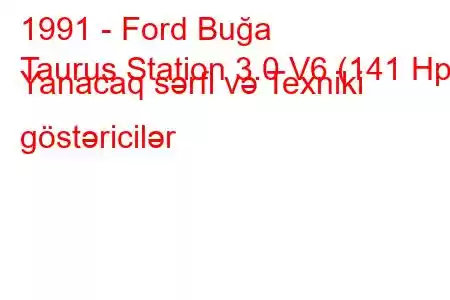 1991 - Ford Buğa
Taurus Station 3.0 V6 (141 Hp) Yanacaq sərfi və Texniki göstəricilər