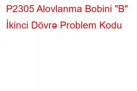 P2305 Alovlanma Bobini 