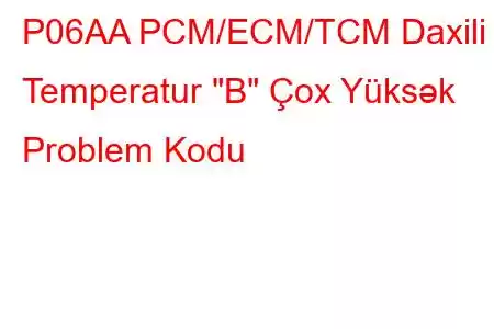 P06AA PCM/ECM/TCM Daxili Temperatur 