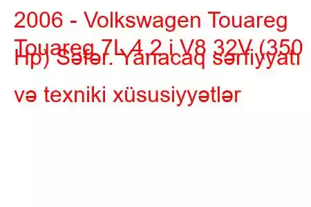 2006 - Volkswagen Touareg
Touareg 7L 4.2 i V8 32V (350 Hp) Səfər. Yanacaq sərfiyyatı və texniki xüsusiyyətlər