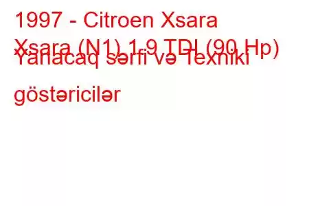 1997 - Citroen Xsara
Xsara (N1) 1.9 TDI (90 Hp) Yanacaq sərfi və Texniki göstəricilər