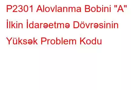 P2301 Alovlanma Bobini 