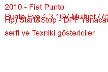 2010 - Fiat Punto
Punto Evo 1.3 16V Multijet (75 Hp) Start&Stop - DPF Yanacaq sərfi və Texniki göstəricilər