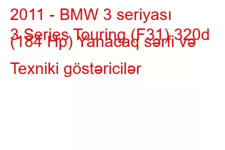 2011 - BMW 3 seriyası
3 Series Touring (F31) 320d (184 Hp) Yanacaq sərfi və Texniki göstəricilər