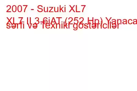 2007 - Suzuki XL7
XL7 II 3.6iAT (252 Hp) Yanacaq sərfi və Texniki göstəricilər