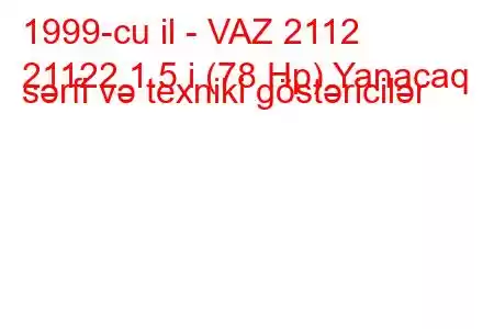 1999-cu il - VAZ 2112
21122 1.5 i (78 Hp) Yanacaq sərfi və texniki göstəricilər