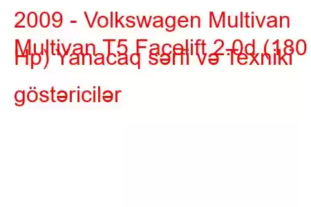 2009 - Volkswagen Multivan
Multivan T5 Facelift 2.0d (180 Hp) Yanacaq sərfi və Texniki göstəricilər