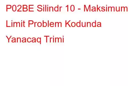 P02BE Silindr 10 - Maksimum Limit Problem Kodunda Yanacaq Trimi