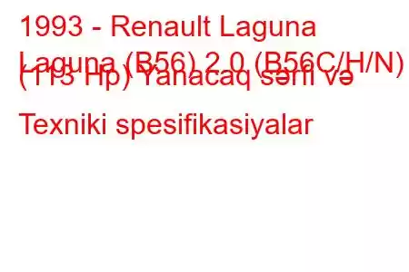 1993 - Renault Laguna
Laguna (B56) 2.0 (B56C/H/N) (113 Hp) Yanacaq sərfi və Texniki spesifikasiyalar