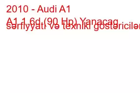 2010 - Audi A1
A1 1.6d (90 Hp) Yanacaq sərfiyyatı və texniki göstəricilər