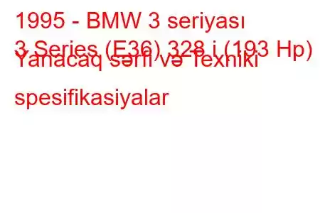 1995 - BMW 3 seriyası
3 Series (E36) 328 i (193 Hp) Yanacaq sərfi və Texniki spesifikasiyalar