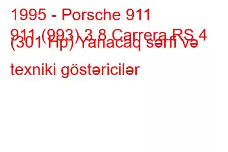 1995 - Porsche 911
911 (993) 3.8 Carrera RS 4 (301 Hp) Yanacaq sərfi və texniki göstəricilər