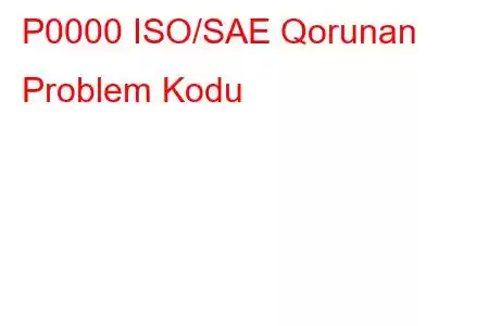 P0000 ISO/SAE Qorunan Problem Kodu