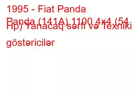 1995 - Fiat Panda
Panda (141A) 1100 4x4 (54 Hp) Yanacaq sərfi və Texniki göstəricilər