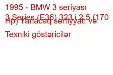 1995 - BMW 3 seriyası
3 Series (E36) 323 i 2.5 (170 Hp) Yanacaq sərfiyyatı və Texniki göstəricilər