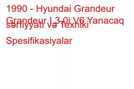 1990 - Hyundai Grandeur
Grandeur I 3.0i V6 Yanacaq sərfiyyatı və Texniki Spesifikasiyalar