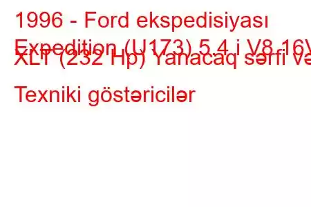 1996 - Ford ekspedisiyası
Expedition (U173) 5.4 i V8 16V XLT (232 Hp) Yanacaq sərfi və Texniki göstəricilər