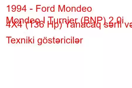 1994 - Ford Mondeo
Mondeo I Turnier (BNP) 2.0i 4X4 (136 Hp) Yanacaq sərfi və Texniki göstəricilər