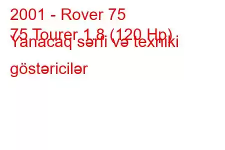 2001 - Rover 75
75 Tourer 1.8 (120 Hp) Yanacaq sərfi və texniki göstəricilər