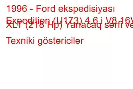 1996 - Ford ekspedisiyası
Expedition (U173) 4.6 i V8 16V XLT (218 Hp) Yanacaq sərfi və Texniki göstəricilər