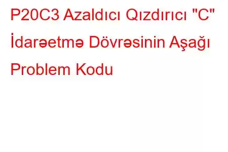 P20C3 Azaldıcı Qızdırıcı 