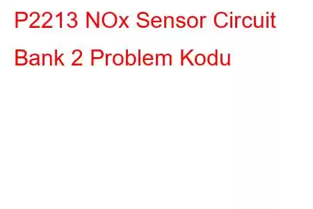 P2213 NOx Sensor Circuit Bank 2 Problem Kodu