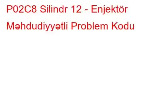 P02C8 Silindr 12 - Enjektör Məhdudiyyətli Problem Kodu