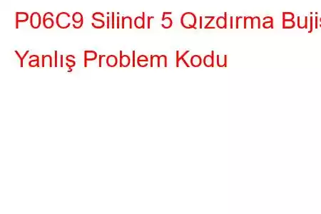 P06C9 Silindr 5 Qızdırma Bujisi Yanlış Problem Kodu