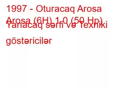 1997 - Oturacaq Arosa
Arosa (6H) 1.0 (50 Hp) Yanacaq sərfi və Texniki göstəricilər