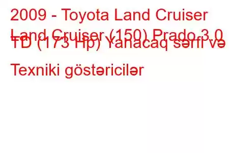 2009 - Toyota Land Cruiser
Land Cruiser (150) Prado 3.0 TD (173 Hp) Yanacaq sərfi və Texniki göstəricilər