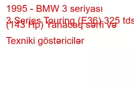 1995 - BMW 3 seriyası
3 Series Touring (E36) 325 tds (143 Hp) Yanacaq sərfi və Texniki göstəricilər