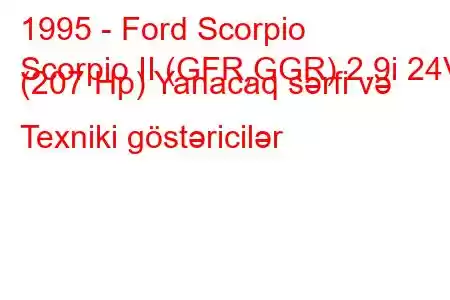 1995 - Ford Scorpio
Scorpio II (GFR,GGR) 2.9i 24V (207 Hp) Yanacaq sərfi və Texniki göstəricilər