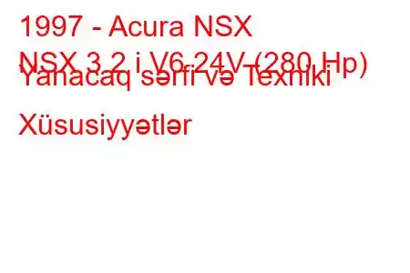 1997 - Acura NSX
NSX 3.2 i V6 24V (280 Hp) Yanacaq sərfi və Texniki Xüsusiyyətlər