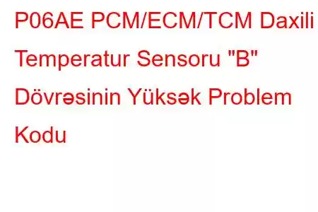 P06AE PCM/ECM/TCM Daxili Temperatur Sensoru 