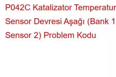 P042C Katalizator Temperatur Sensor Devresi Aşağı (Bank 1 Sensor 2) Problem Kodu