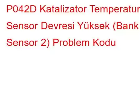 P042D Katalizator Temperatur Sensor Devresi Yüksək (Bank 1 Sensor 2) Problem Kodu