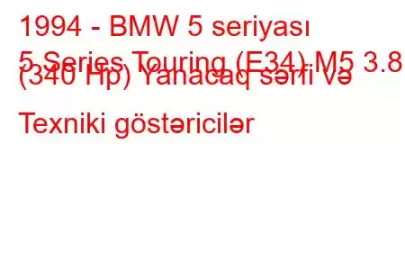 1994 - BMW 5 seriyası
5 Series Touring (E34) M5 3.8 (340 Hp) Yanacaq sərfi və Texniki göstəricilər