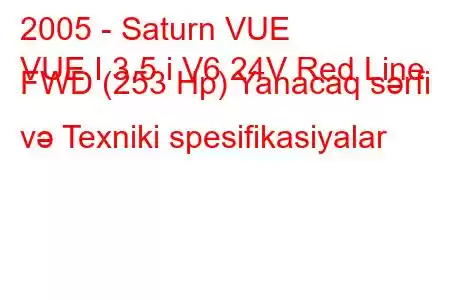 2005 - Saturn VUE
VUE I 3.5 i V6 24V Red Line FWD (253 Hp) Yanacaq sərfi və Texniki spesifikasiyalar