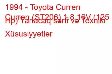 1994 - Toyota Curren
Curren (ST206) 1.8 16V (125 Hp) Yanacaq sərfi və Texniki Xüsusiyyətlər