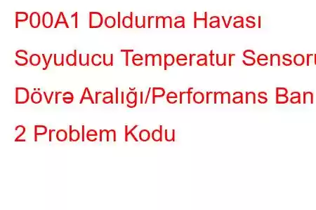 P00A1 Doldurma Havası Soyuducu Temperatur Sensoru Dövrə Aralığı/Performans Bankı 2 Problem Kodu